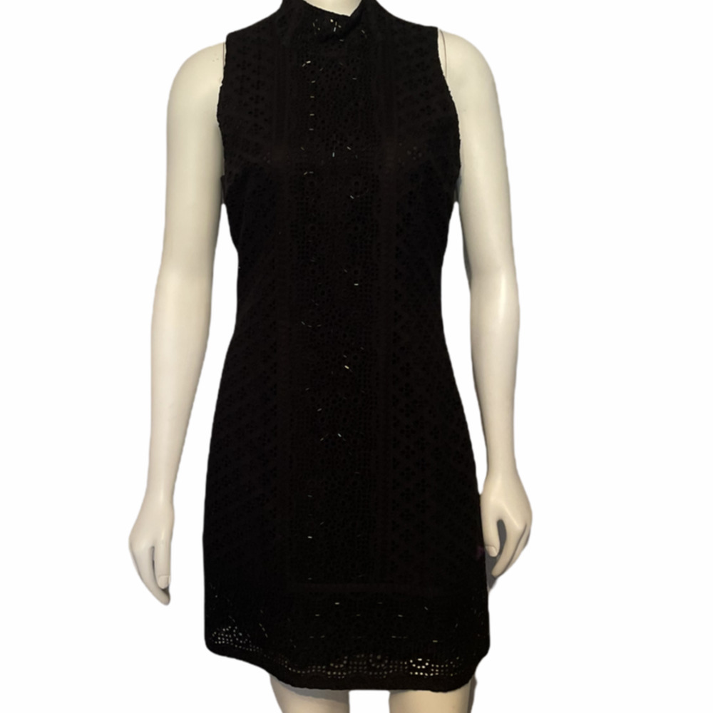 Plenty by Tracy Reece black sleeveless dress s 6, wedding guest, party, cotton